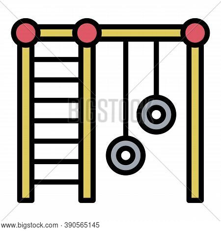 Gym Kid Playground Icon. Outline Gym Kid Playground Vector Icon For Web Design Isolated On White Bac