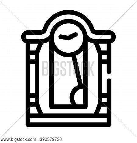 Clock Tool Line Icon Vector Illustration Sign