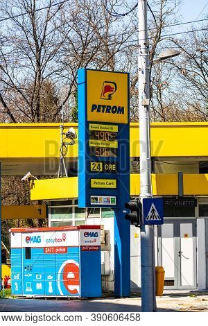 Petrom Gas Station In Bucharest, Romania, 2020