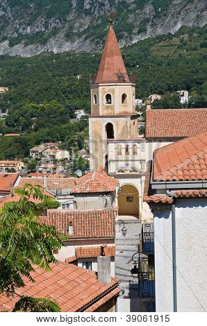 Panoramiczny widok Maratea. Basilicata. Włochy.