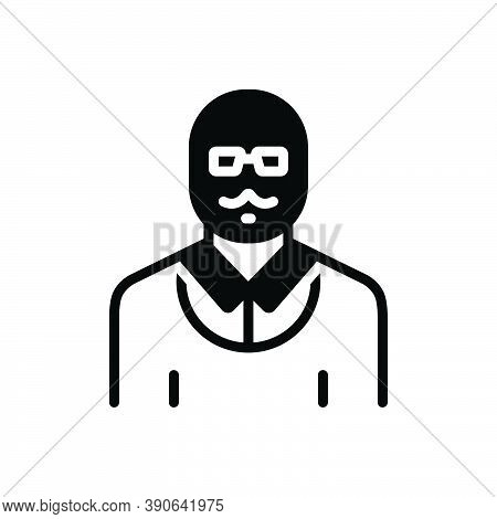 Black Solid Icon For Grandfather Granddad Gramps Poppa Grandsire Gran-dad Ancestor Elderly