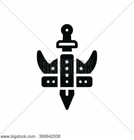 Black Solid Icon For Historic Mythological Emperor Famous Significant Memorable Important Consequent