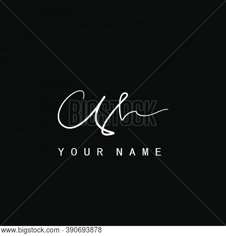 Signature Logo C, S, H, Csh, Gh Initial Letter. Handwriting Calligraphic Signature Logo Design.