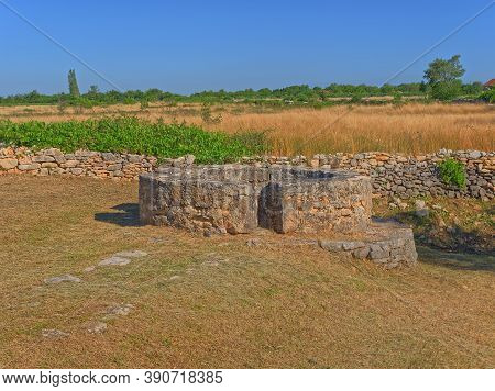 Celtic Well In Dalmatian Hinterland In Promina Municipality In Croatian National Park Krka Near Okla