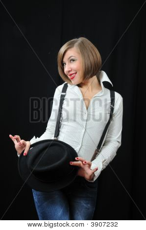 Jolie fille avec chapeau