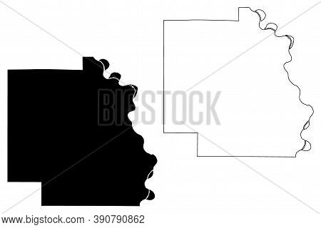 Burt County, Nebraska (u.s. County, United States Of America, Usa, U.s., Us) Map Vector Illustration