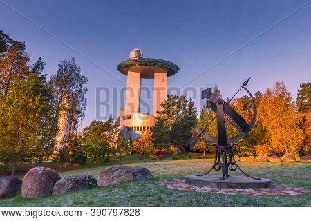 Moletai, Lithuania, October 20, 2020 Ethno-cosmological Museum And Modern Observatory In Moletai, Li