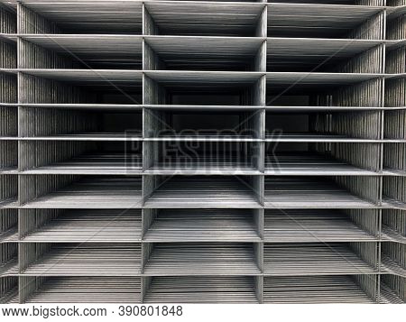 Storage Of Panels Of Welded 3d Wire Fencing.
