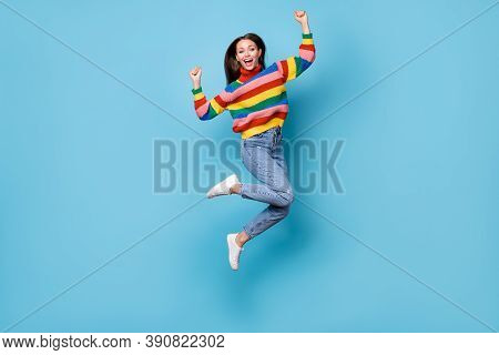 Full Length Body Size View Of Her She Nice-looking Attractive Lovely Pretty Charming Lucky Cheerful 
