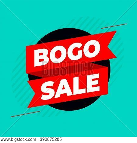 Bogo Buy One Get One Sale Ribbon Background