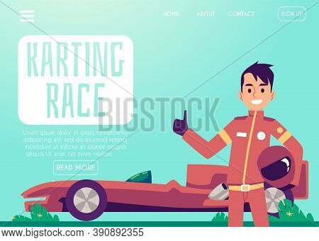 16 Race Car Driver Cartoon PNG