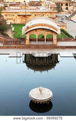 Monkey temple Galwar Bagh i Jaipur, Indien