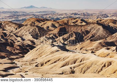 Namibia Landscape Like On Moon, Moonscape In Erongo, No Far From Swakopmund, Africa Nature And Wilde