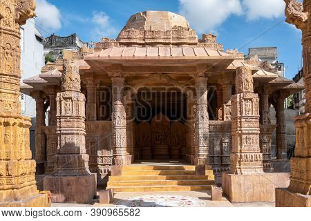 Picture Of Decorated Durga Puja Pandal, Durga Puja Is Biggest Religious Festival Of Hinduism. Shot A