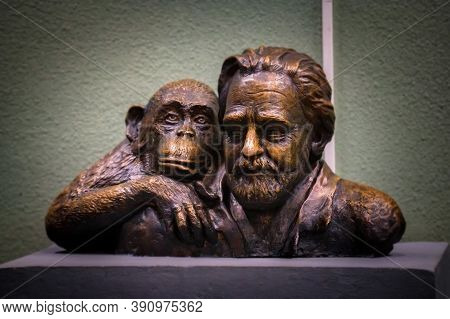 Moscow, Russia - Circa September 2020: Monument To Gerald Darell
