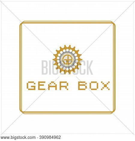 Initial Letter G B For Gear Box Sprocket Cogs Engine Machine Motor Bike Bicycle Logo Design