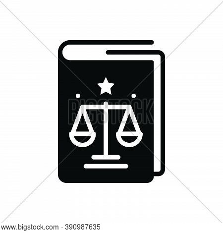 Black Solid Icon For Regulation Law Precept Governance Compliance Book