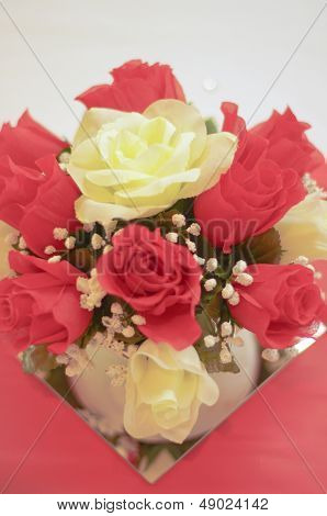 Red and White Flower