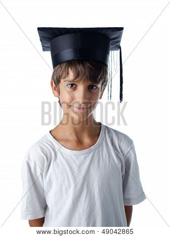 Child Wearing Graduation Hat