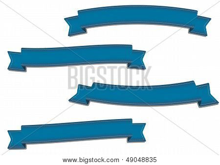Blue ribbons set