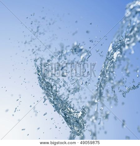 Éclaboussures d'eau.