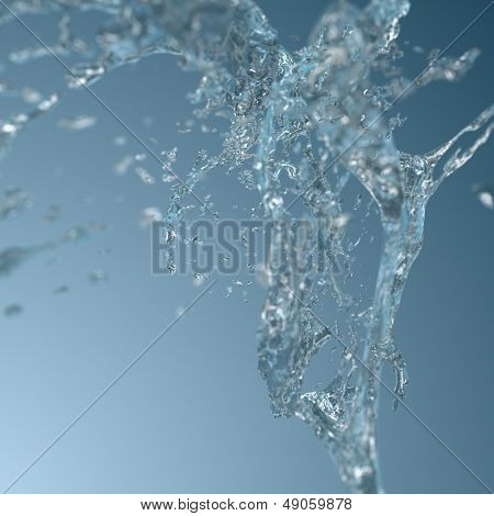 Éclaboussures d'eau.