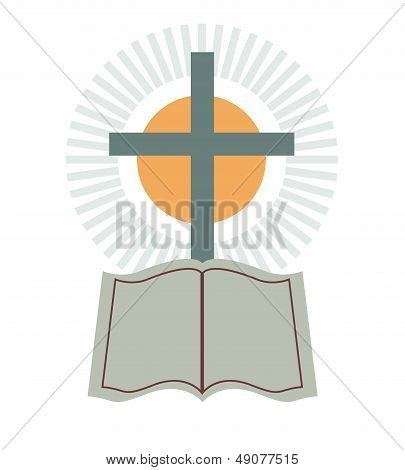 Vector Cross & Bible Religious