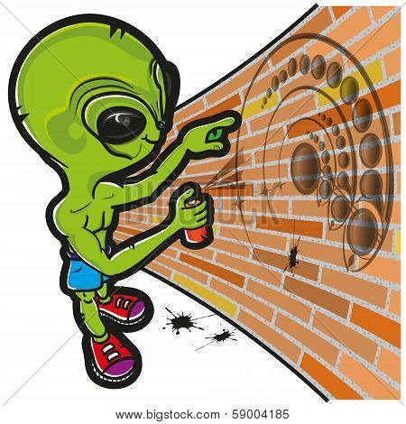 Alien And  Circle