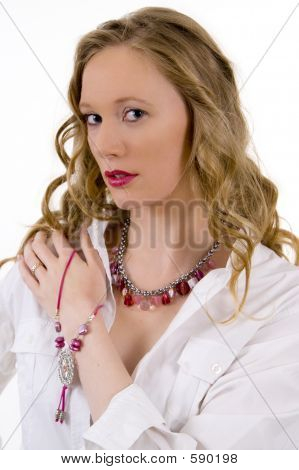 Model Showin Necklace