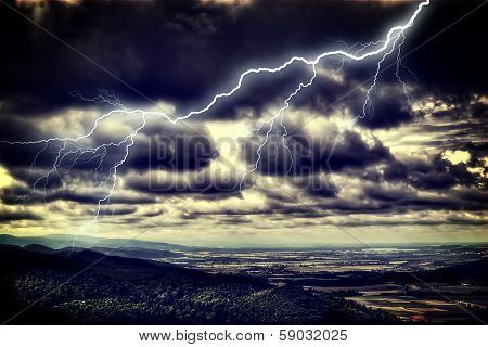 Awesome skyscape in the mountains