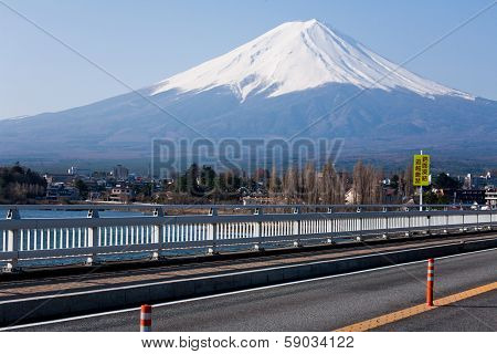 Mount Fuji On Bridge