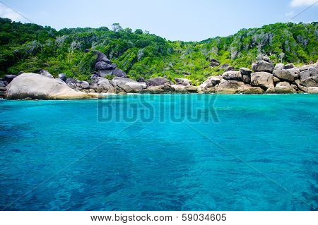 Beautiful Blue Sea From South Thailand, Asia