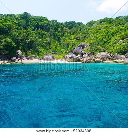Beautiful Blue Sea From South Thailand, Asia