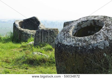 Field Of Jars In Phonsavan, Laos
