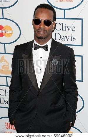 BEVERLY HILLS, CA. - JANUARY 25: Juicey J arrives at the Clive Davis and The Recording Academy annual Pre-GRAMMY Gala on January 25th 2014 at the Beverly Hilton in Beverly Hills, California.