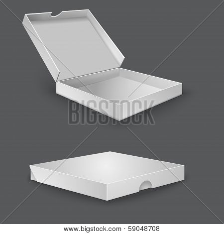 open packing box for pizza vector illustration