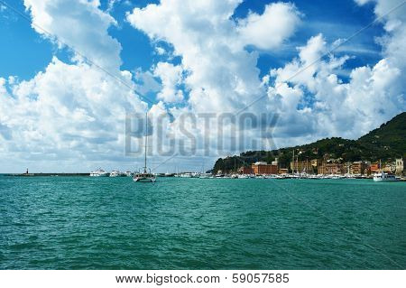 Santa Margherita Ligure town on Ligurian coast in Italy