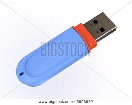 USB Flash Drive su sfondo bianco
