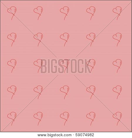 Seamless sketch heart background