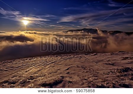A Frosty Day Is In Mountains