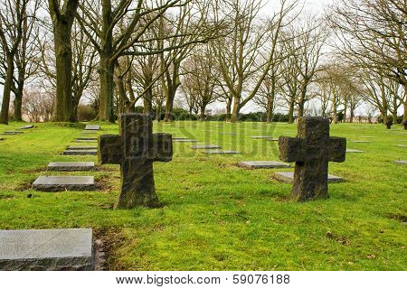 German Cemetery Friedhof In Flanders World War One Belgium