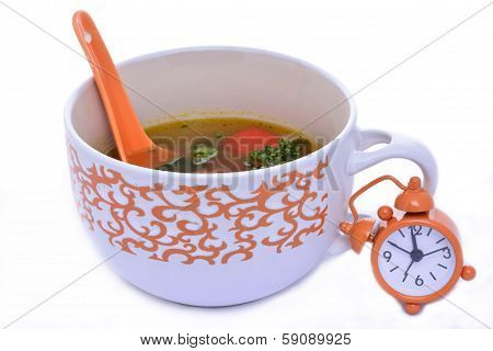 Lunch time with chinese soup