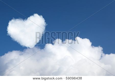 heart shaped cloud in the sky