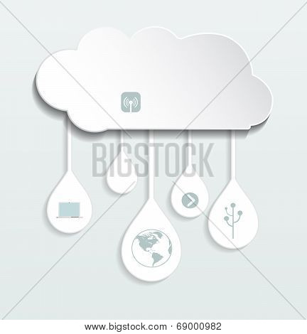Cloud computing concept with icons