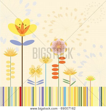 Spring colorful flower background