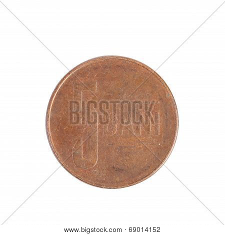 Five bani coin.