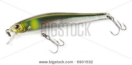 Plastic Fishing Lure (wobbler) Isolated On White