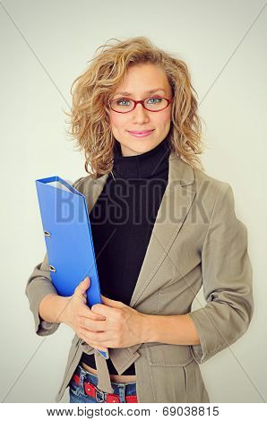 Businesswoman With Folder