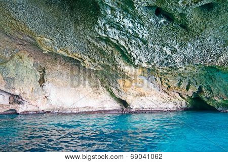 Blue Water In The Cave