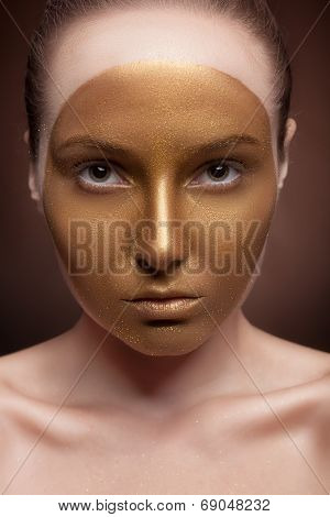 Woman With Artistic Make Up On Face